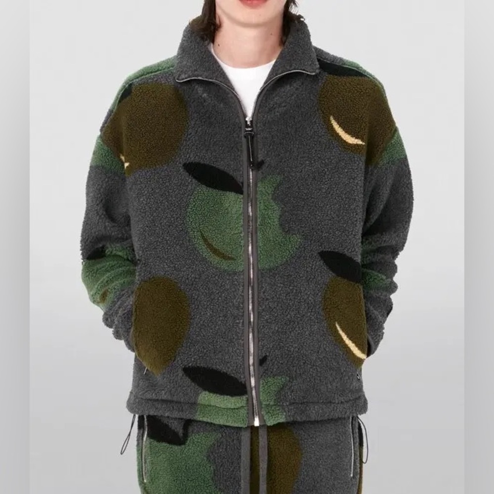 JW Anderson Apple Print Oversized Fleece Jacket Unisex S NWOT